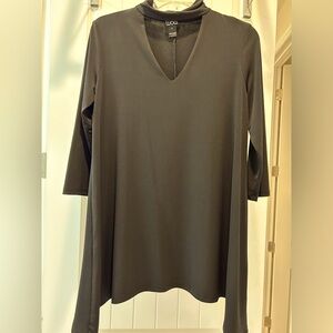 CLARA SUNWOO Black Choker Tunic 3/4 Sleeve Size Small